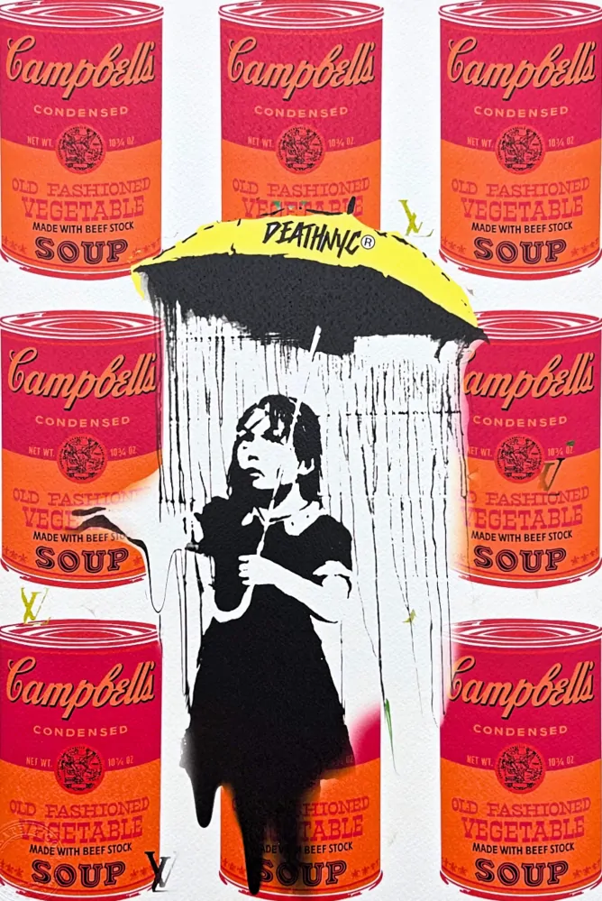 Death NYC -  Banksy Nola a Campbell soup - limitovaná edice s certifikátem, 32x45cm