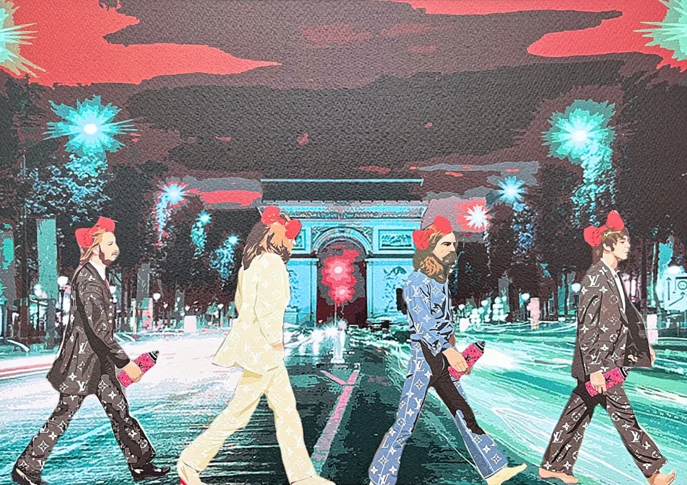 Death NYC - The Beatles in Paris - limitovaná edice s certifikátem, 45x32cm