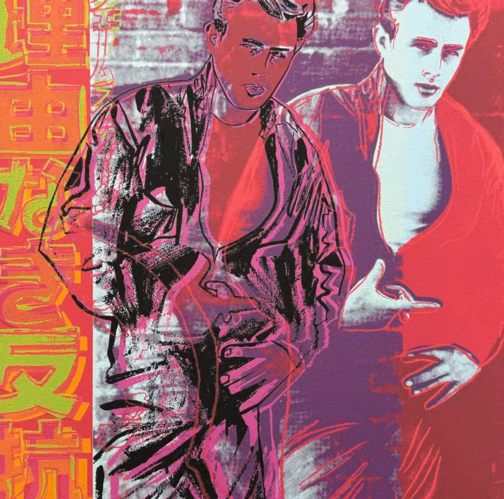 Andy Warhol - James Dean 53/2400 - 60x60cm, limitovaná edice CMOA s certifikátem