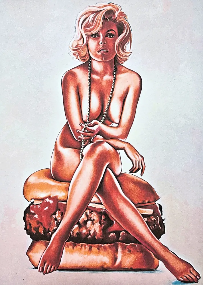 Mel Ramos - Vernaburger 55/500 - limitovaná edice, 38x57 cm 