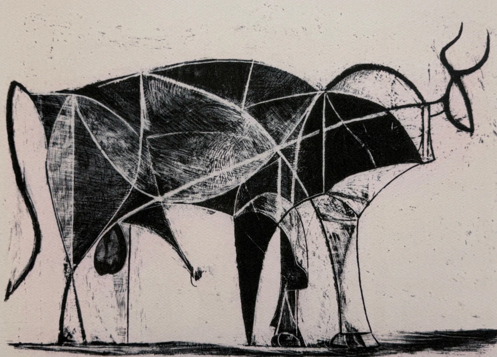 Pablo Picasso - Bull 51/200 - signováno, s certifikátem, 70x50 cm
