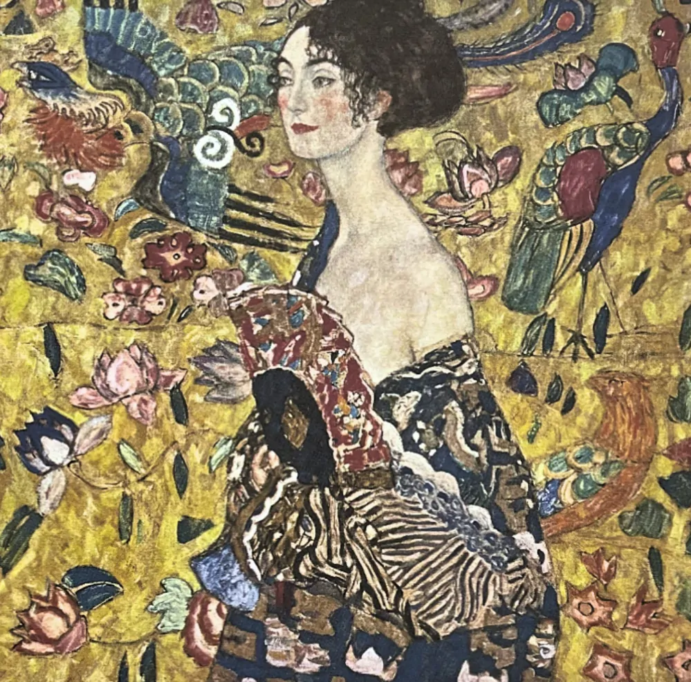 Gustav Klimt - Lady with a Fan 12/200 - signováno, s certifikátem, 50x70 cm
