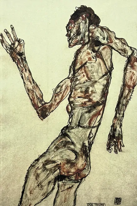 Egon Schiele - The Dancer x/200 - limitovaná edice, s certifikátem, 50x70 cm