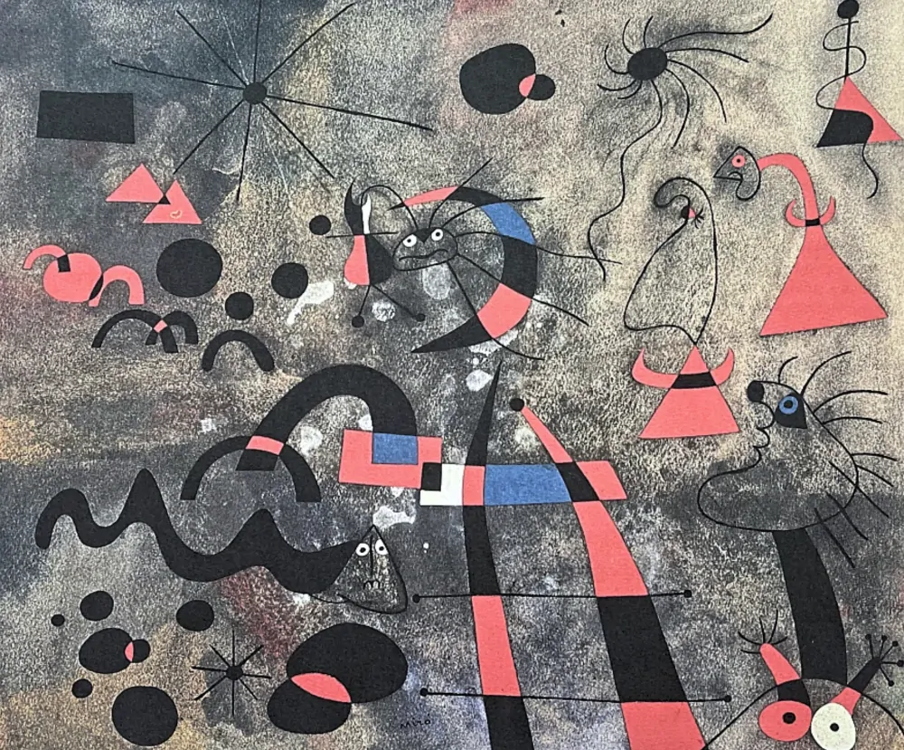 Joan Miró - The Escape Ladder 30/150 - limitovaná edice s certifikátem, signováno, 76x56cm
