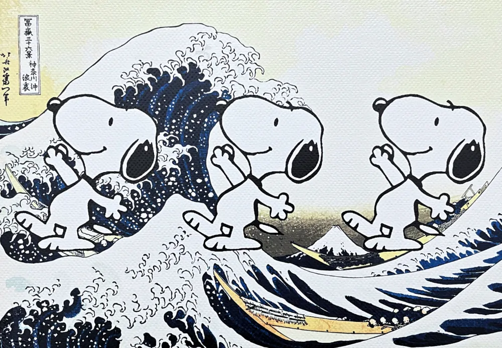 Death NYC - Hokusai a Snoopy - limitovaná edice s certifikátem