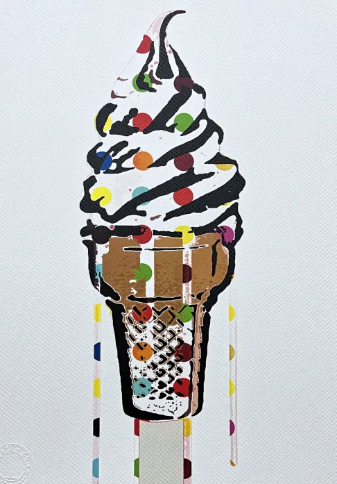 Death NYC - Ice Cream - limitovaná edice s certifikátem, 32x45cm