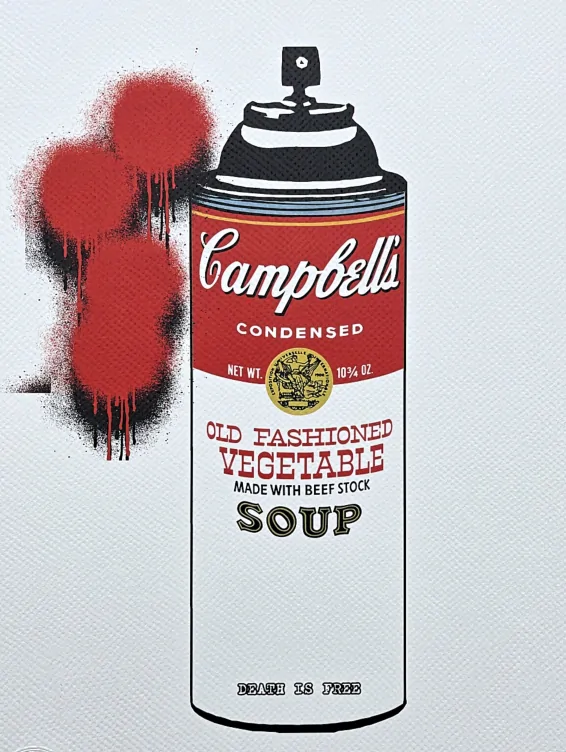 Death NYC - Spray Campbells - limitovaná edice s certifikátem, 32x45cm