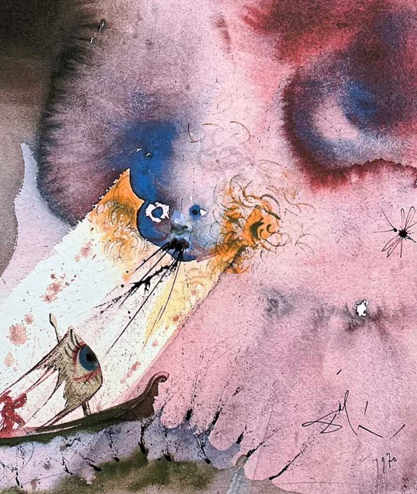 Salvador Dalí - Le roi Eole - signováno, limitovaná edice, 50x66cm