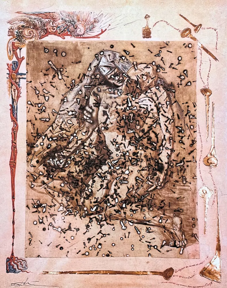 Salvador Dalí - Pieta from The Apocalypse of St. John - signováno, limitovaná edice, 50x66cm