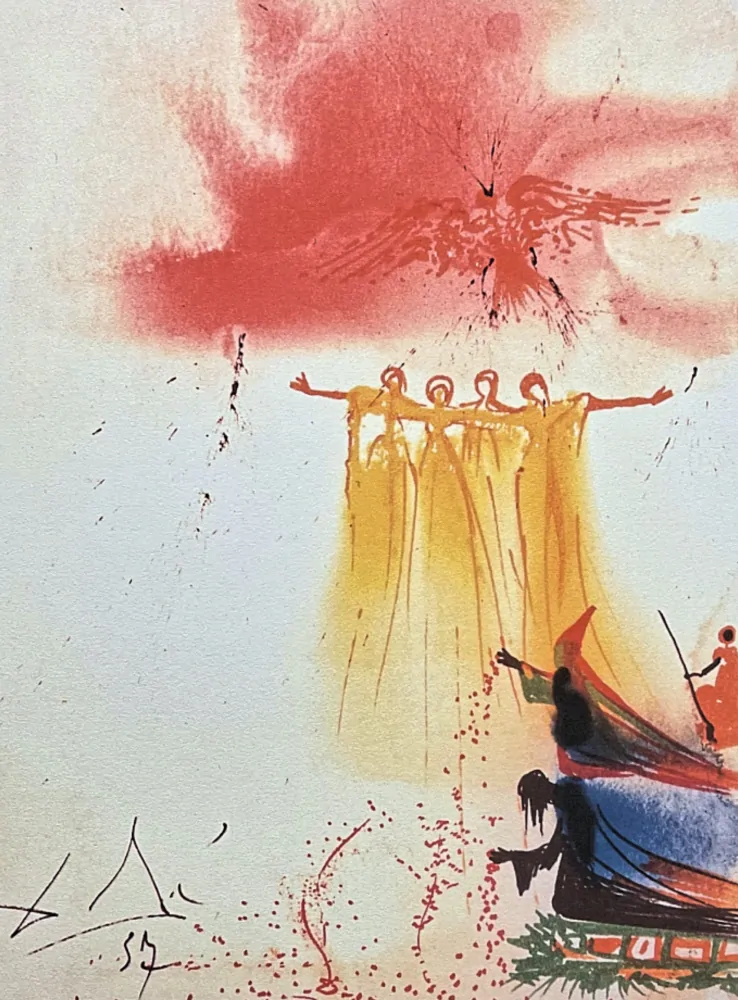 Salvador Dalí - Sans Titre - signováno, limitovaná edice, 50x66cm