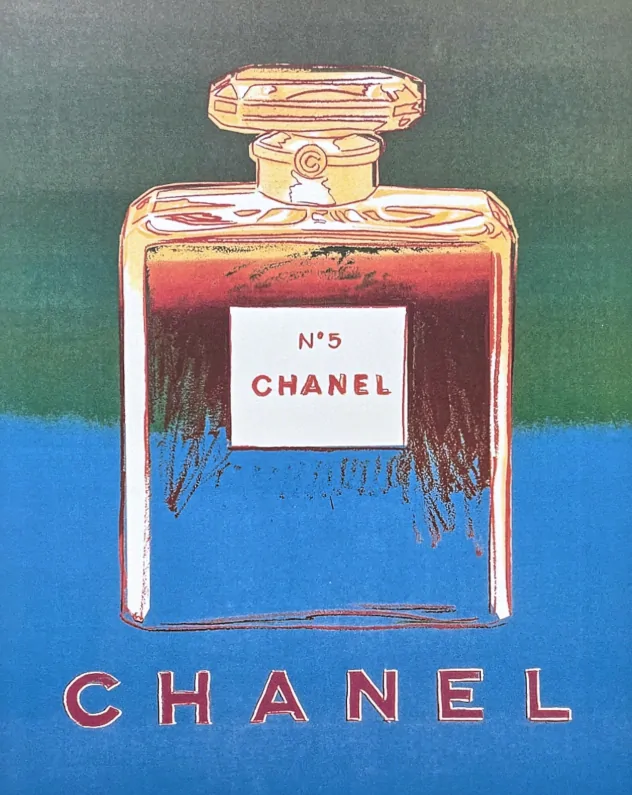 Andy Warhol - Chanel modro-zelený x/100 - edice Leo Castelli s certifikátem