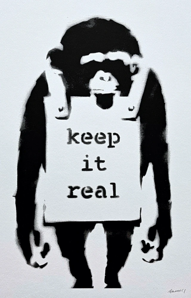 Banksy - Keep it Real 19/150 - číslovaná edice s certifikátem, 70x50cm