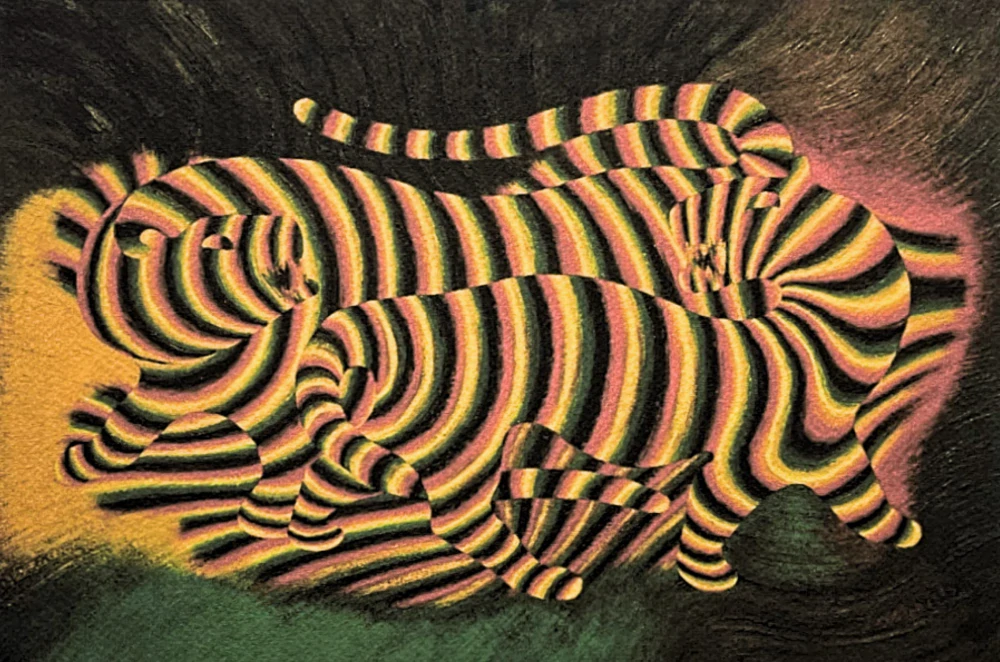 Victor Vasarely - Two Tigers - limitovaná edice s certifikátem