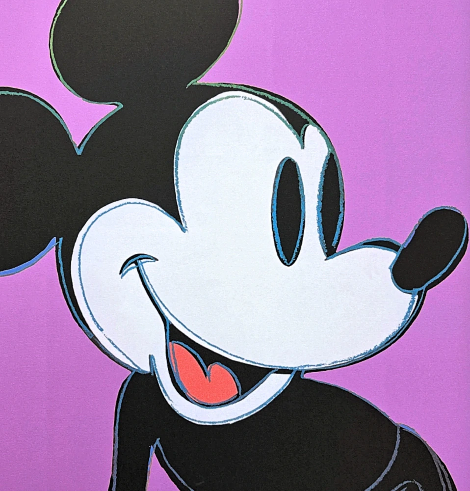 Andy Warhol - Mickey Mouse fialový x/100 - edice Leo Castelli s certifikátem