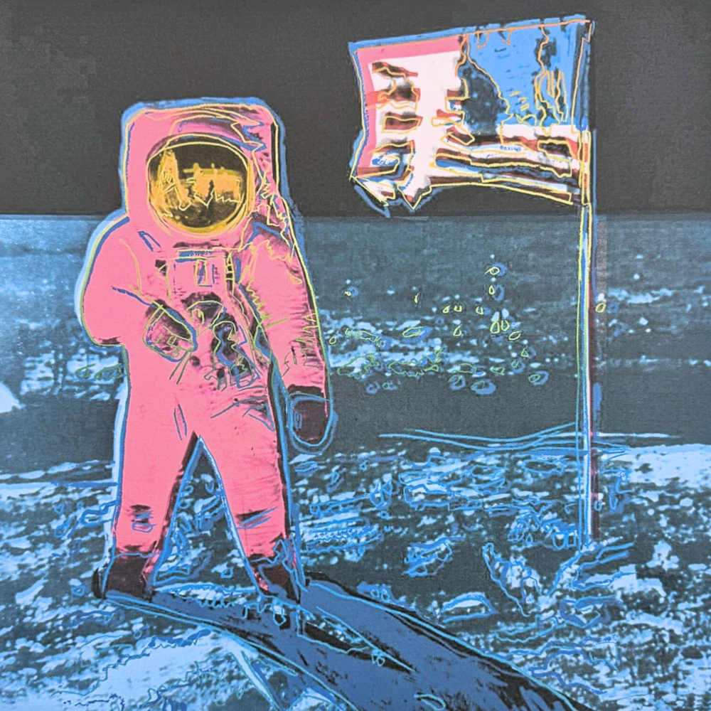 Andy Warhol - Moonwalk růžovo-modrý 45/100 edice Leo Castelli s certifikátem