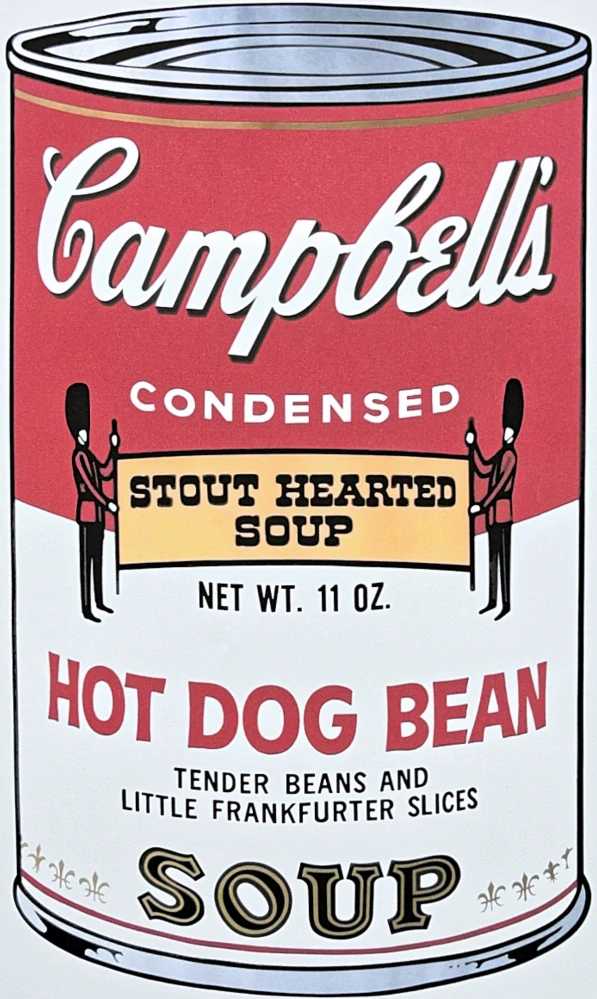 Andy Warhol - Campbell's Soup Hot Dog Bean II 17/100 - edice Leo Castelli s certifikátem