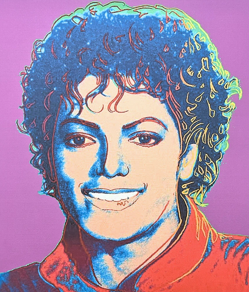Andy Warhol - Michael Jackson tmavě růžový x/100 - edice Leo Castelli s certifikátem