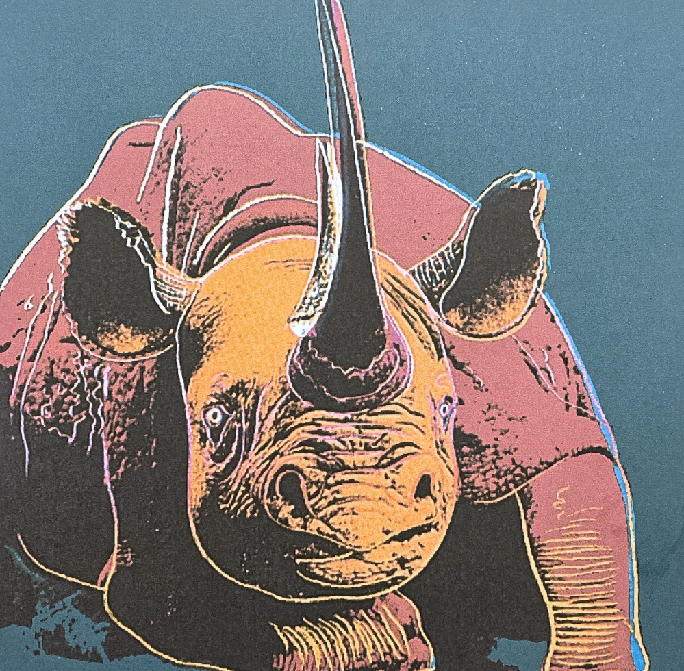 Andy Warhol - Rhinoceros 61/100 - edice Leo Castelli s certifikátem