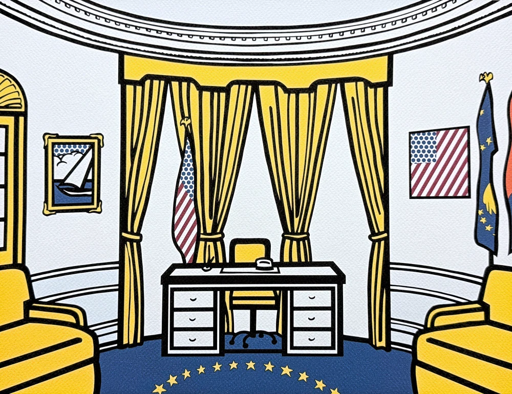 Roy Lichtenstein - The Oval Office - signováno, 50x35cm, limitovaná edice 130/150