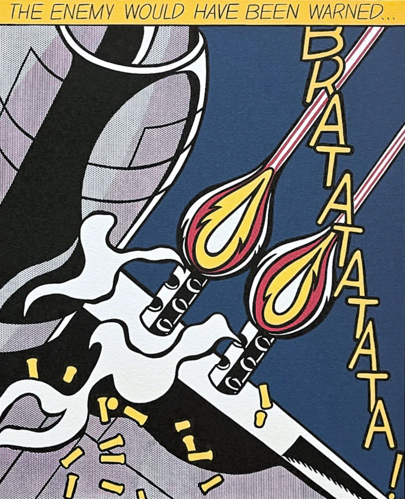 Roy Lichtenstein - As I Opened Fire I - signováno, 35x50cm, limitovaná edice 78/150