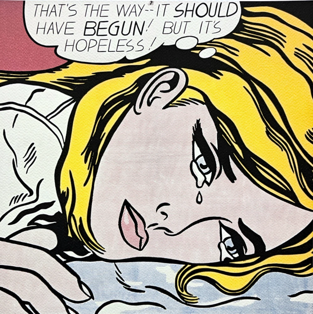 Roy Lichtenstein - Hopeless - signováno, 35x50cm, limitovaná edice 46/150