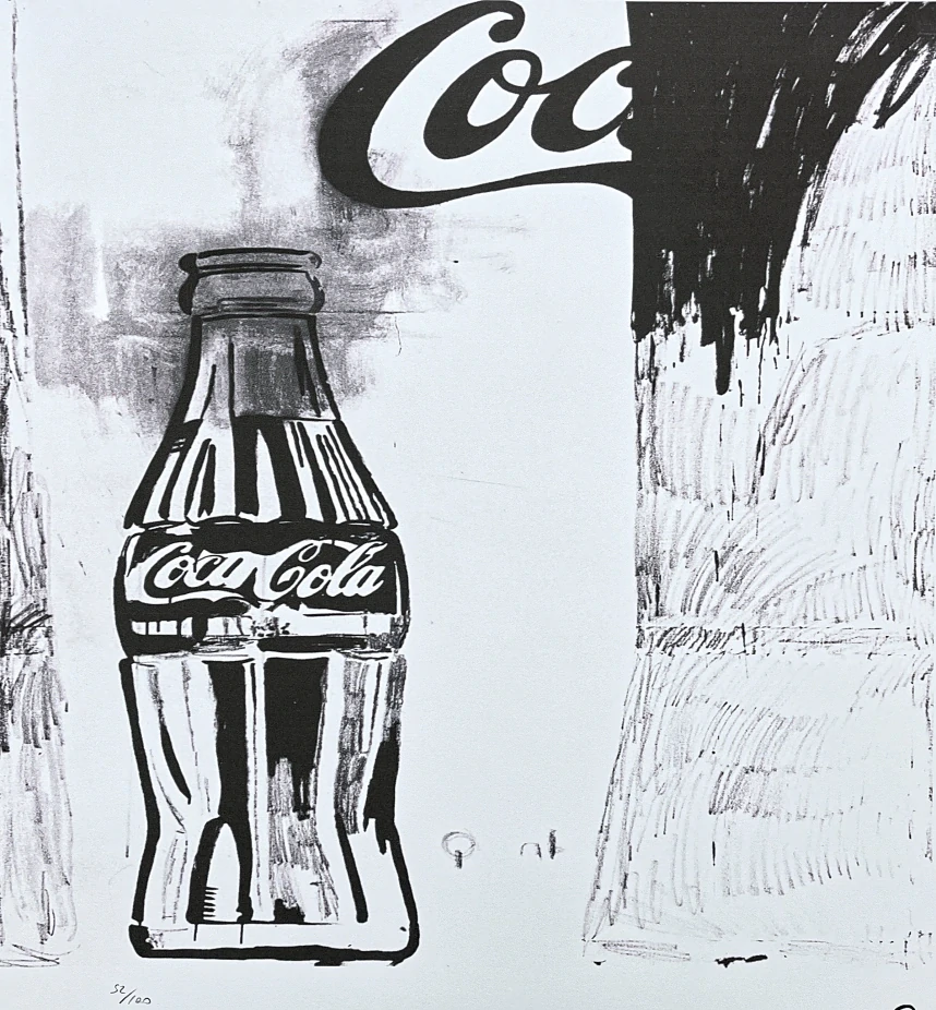 Andy Warhol - Coca-Cola černá retro 52/100 - edice Leo Castelli s certifikátem