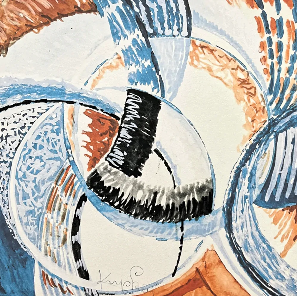 František Kupka - Abstraktní kompozice 92/350 - limitovaná edice s certifikátem, 50x70cm