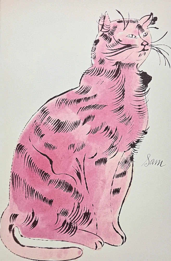 Andy Warhol - Cat Sam růžový 81/100 - edice Leo Castelli s certifikátem