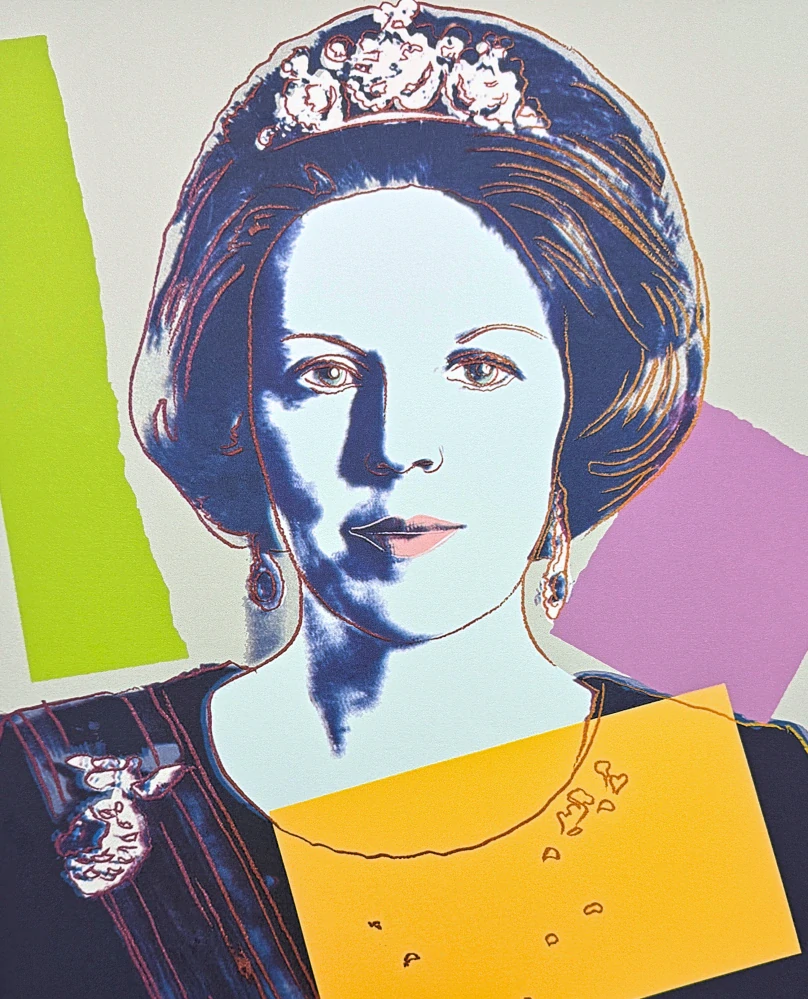 Andy Warhol - Queen Beatrix modrá 52/100 - edice Leo Castelli s certifikátem