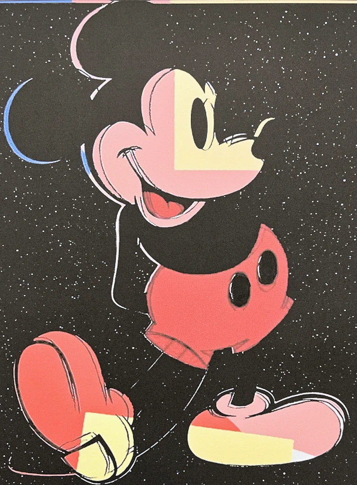 Andy Warhol - Mickey Mouse - černý x/100 - edice Leo Castelli s certifikátem