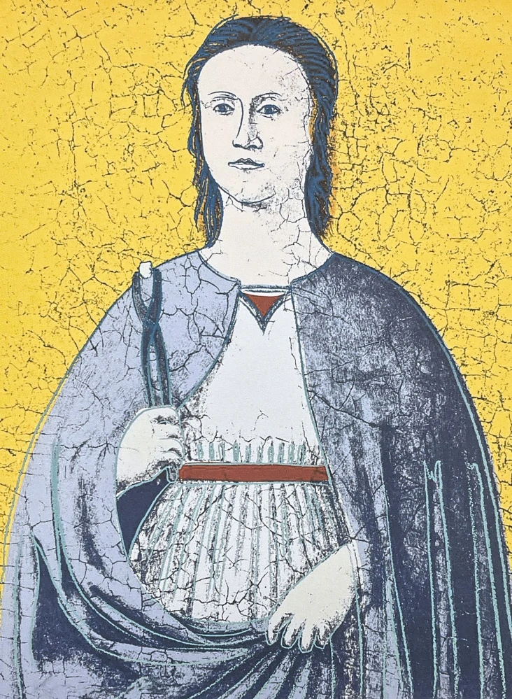 Andy Warhol - Saint Apollonia žlutá 100/100 - edice Leo Castelli s certifikátem