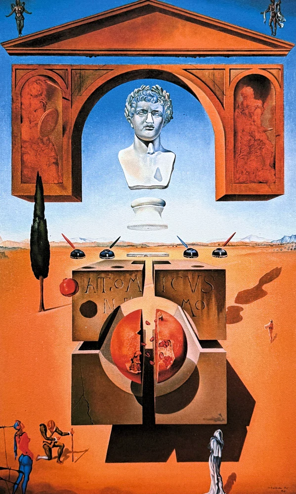 Salvador Dalí - Dematerialization Near the Nose of Nero - signováno, limitovaná edice, 50x66cm