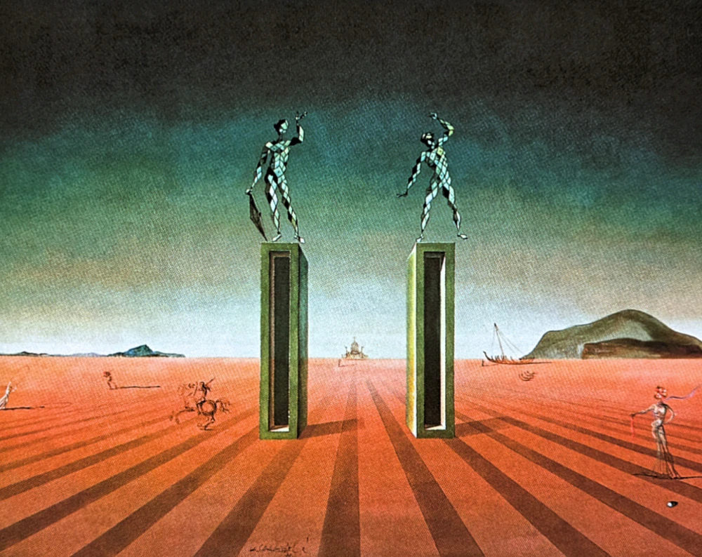 Salvador Dalí- Composition two Harlequins - signováno, limitovaná edice, 66x50cm
