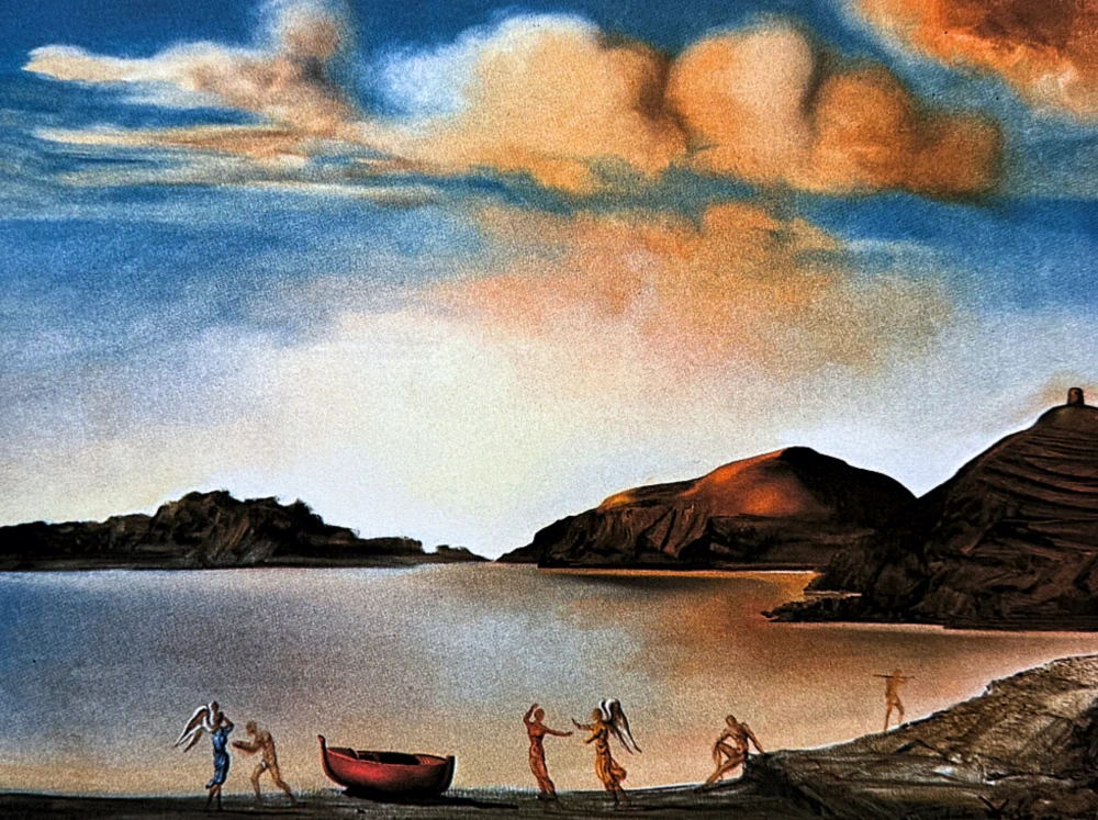 Salvador Dalí - Port Lligat at Sunset - signováno, limitovaná edice, 66x50cm
