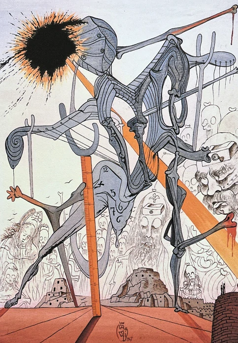 Salvador Dalí - Theatre at Denmarks Castle - signováno, limitovaná edice, 50x66cm