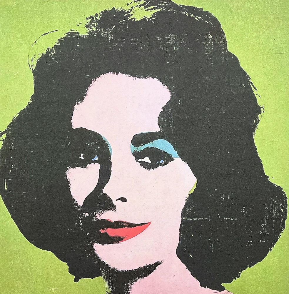 Andy Warhol - Liz Taylor zelená x/100 - edice Leo Castelli s certifikátem