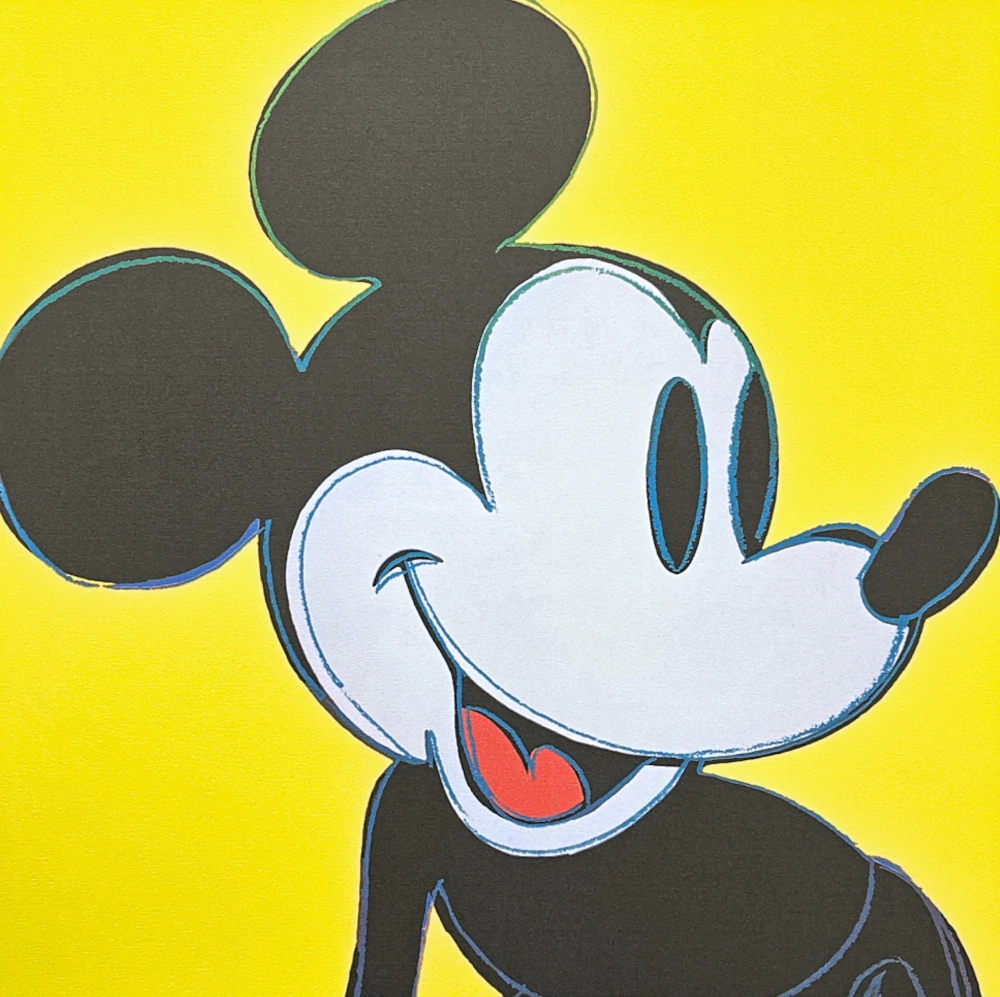 Andy Warhol - Mickey Mouse žlutý x/100 - edice Leo Castelli s certifikátem