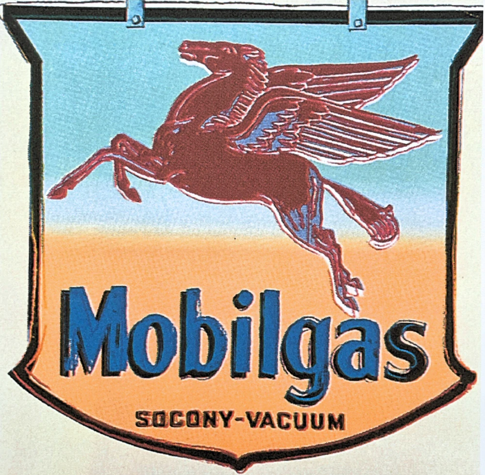 Andy Warhol - Mobilgas modro-oranžový 65/100 - edice Leo Castelli s certifikátem