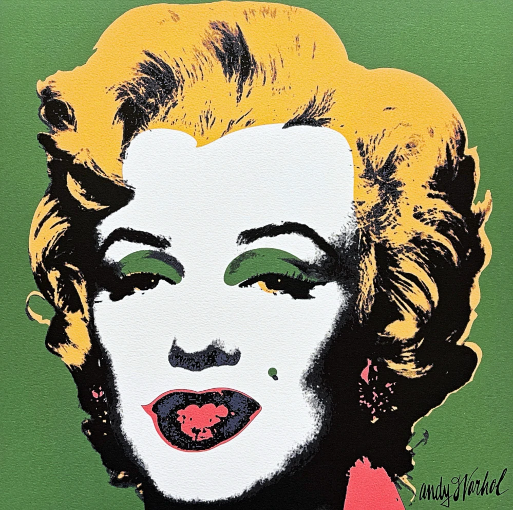 Andy Warhol - Marilyn Monroe zelená 95/500 - signováno, 50x50cm, limitovaná edice CMOA s certifikátem