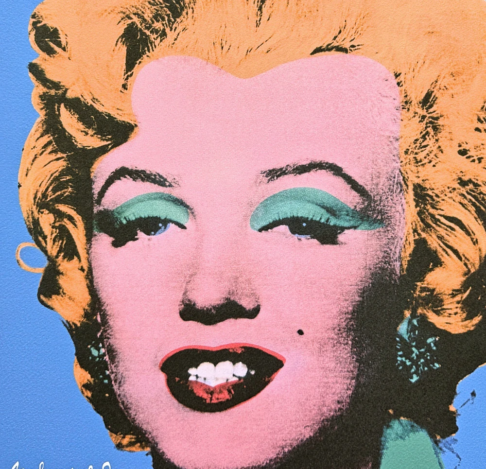 Andy Warhol - Marilyn Monroe světle modrá 78/500 - signováno, 50x50cm, limitovaná edice CMOA s certifikátem