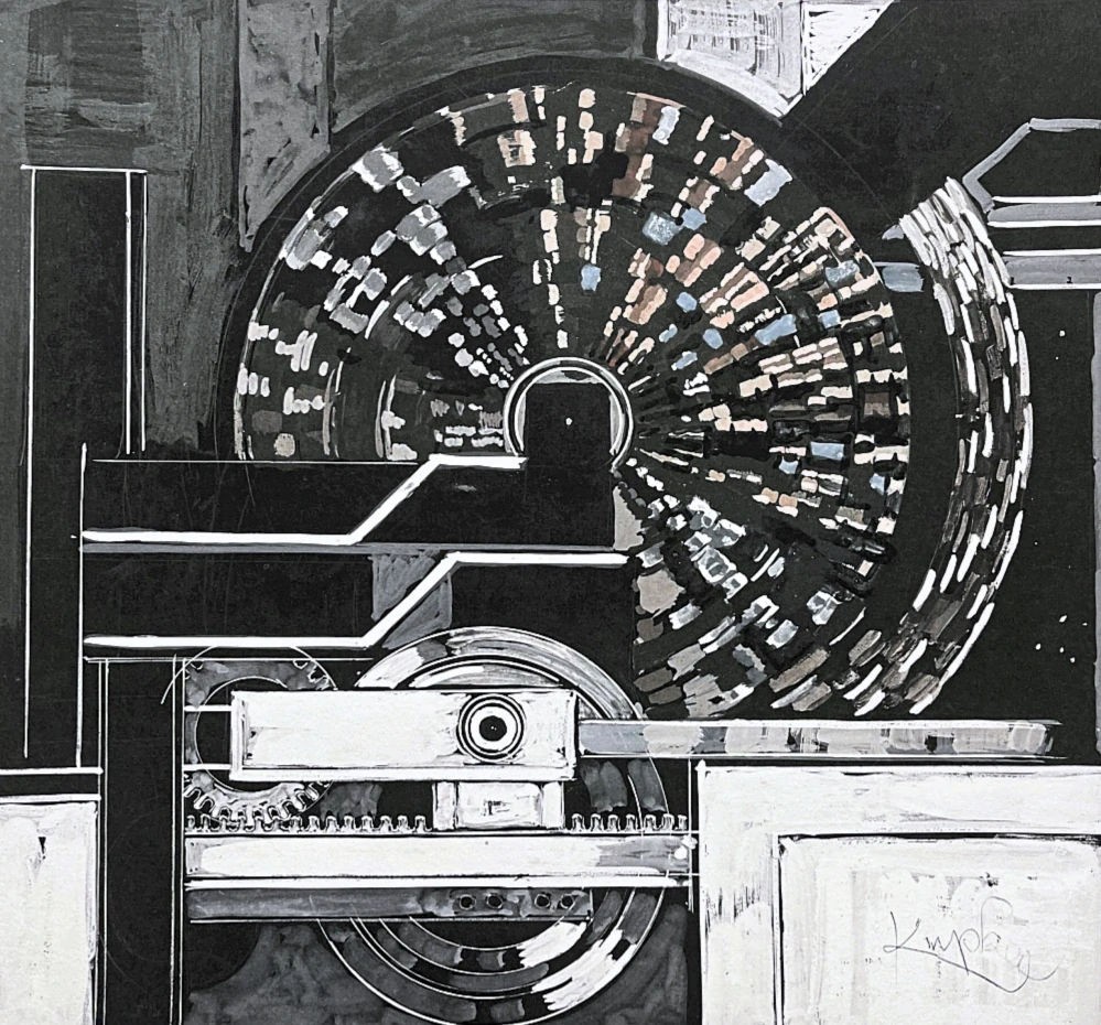 František Kupka - Studie hudby x/350 - limitovaná edice s certifikátem, 50x70cm