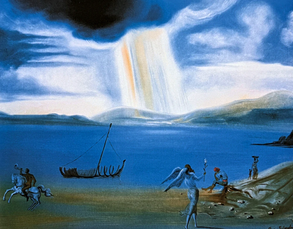 Salvador Dalí - Landscape near Port Lligat - signováno, limitovaná edice, 66x50cm