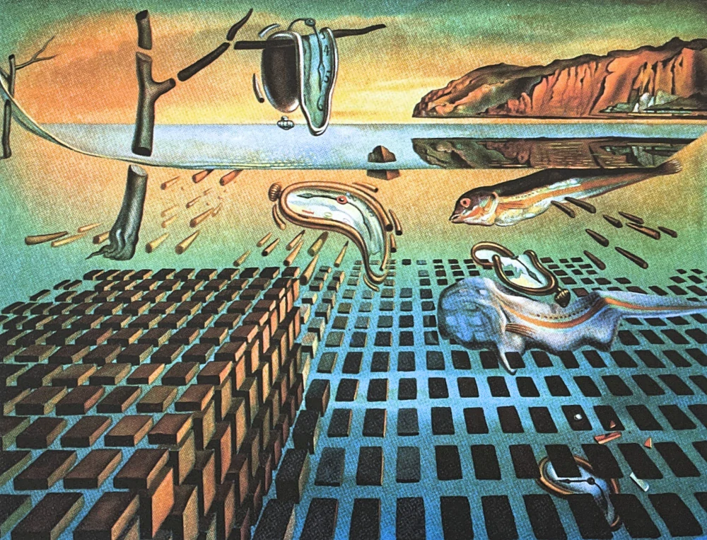 Salvador Dalí - The Disintegration of the Peristence of Memory - signováno, limitovaná edice, 50x66cm