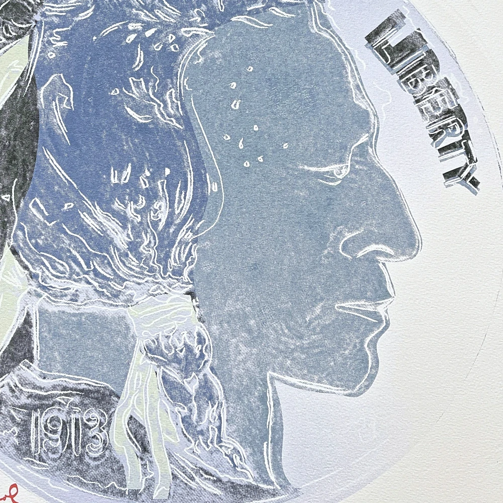Andy Warhol - Indian Head Nickel x/500 - signováno, 50x50cm, limitovaná edice CMOA s certifikátem
