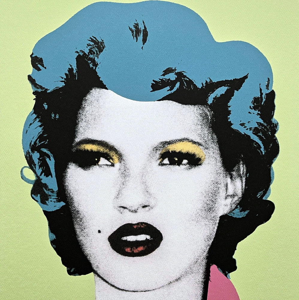 Banksy - Kate Moss zelená 81/150 - číslovaná edice s certifikátem, 50x70cm