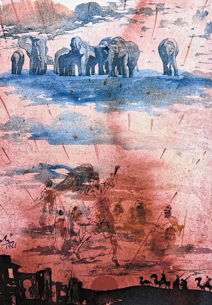 Salvador Dalí - Les Elephants sur Nuages - signováno, limitovaná edice, 50x66cm
