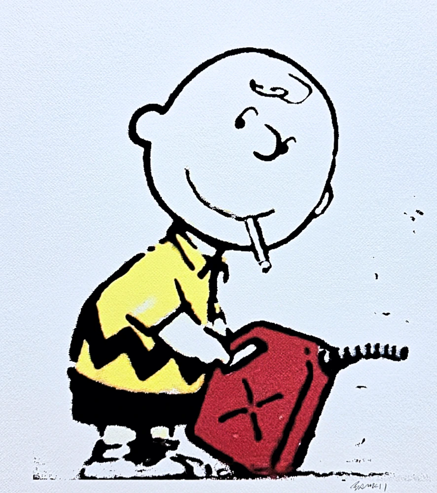 Banksy - Charlie Brown 55/150 - číslovaná edice s certifikátem, 50x70cm
