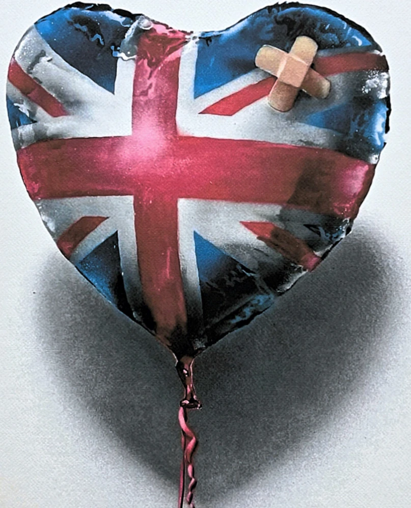 Banksy - Union Jack Balloon 62/150 - číslovaná edice s certifikátem, 50x70cm