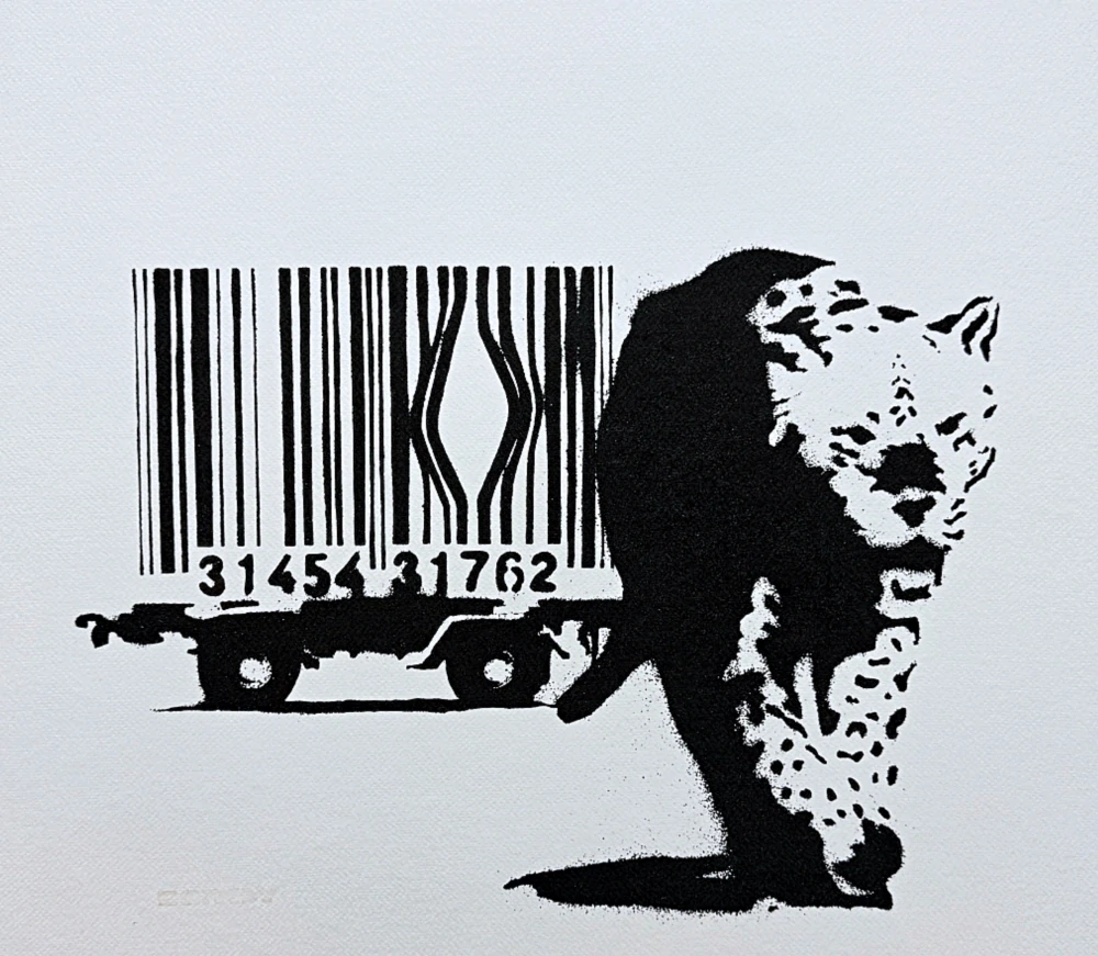Banksy - Barcode 41/150 - číslovaná edice s certifikátem, 50x70cm