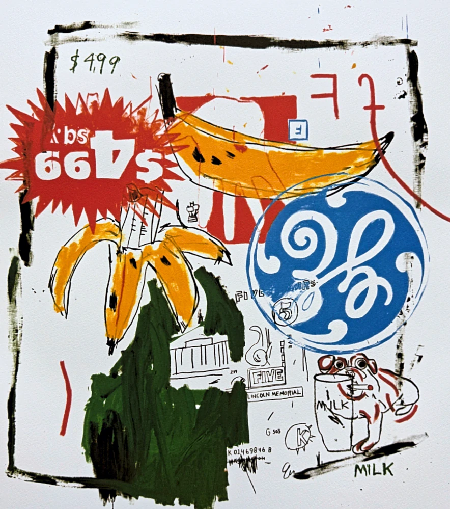 Jean-Michel Basquiat - Bananas 263/300 - limitovaná edice, signováno, 50x70cm